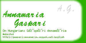 annamaria gaspari business card